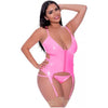 Magic Silk Club Candy Basque & Cheeky Panty Set Pink 2XL - Women's Plus Size Lingerie for Exquisite Pleasure