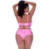 Magic Silk Club Candy Bra Harness & Panty Pink 2XL - Women's Plus Size Lingerie Set for Naughty Role Play and Sensual Pleasure
