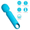 Maia Toys Vibelite Dolly Blue Silicone Mini Wand Massager Rechargeable - Powerful 10 Function Mini Wand for Intense Pleasure - Model 2023 - Suitable for All Genders - Perfect for Targeted Stimulation - Stunning Blue Color