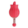 Introducing the Nasstoys Clit Tastic Rose Bud Dual Massager Red: Model Number RT601, a Premium Clitoral Stimulator for Women - Unleash Floral Pleasure