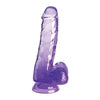 Pipedream Products King Cock Clear 6in Dildo with Balls - Purple - Unisex Pleasure Toy - Model 2023