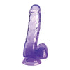 Pipedream Products King Cock Clear 6in Dildo with Balls - Purple - Unisex Pleasure Toy - Model 2023 - Adult Naughty Store