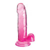 King Cock Clear 7in Dildo with Balls - Pink, Model KC-7P, for All Genders, Intense Pleasure Experience - Adult Naughty Store