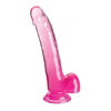 King Cock Clear 9in Dildo with Balls - The Ultimate Pleasure Experience for All Genders - Model KCD-9PINK - Adult Naughty Store