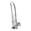 King Cock Clear 11in Dildo with Balls - The Ultimate Translucent Pleasure Experience for All Genders and Sensations - Adult Naughty Store