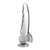 King Cock Clear 10in W/ Balls - Clear Translucent Lifelike Dildo for Intense Pleasure - Model 2023 - Unisex - Ultimate Satisfaction for Internal Stimulation - Crystal Clear