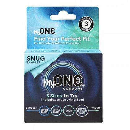 Paradise Products My One Snug Samples 3 Ct Latex Condoms - Fit Kit Included - Model 2024 - Unisex - Enhance Comfort and Performance - Assorted