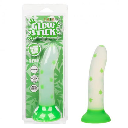 California Exotic Novelties Glow Stick Leaf Dildo SE030905 - Unisex Silicone G-Spot Prober in White and Green