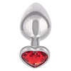 California Exotic Novelties Jewel Large Ruby Heart Anal Plug SE-0438-40-3 | Unisex Metallic Red Gem Butt Plug - Adult Naughty Store