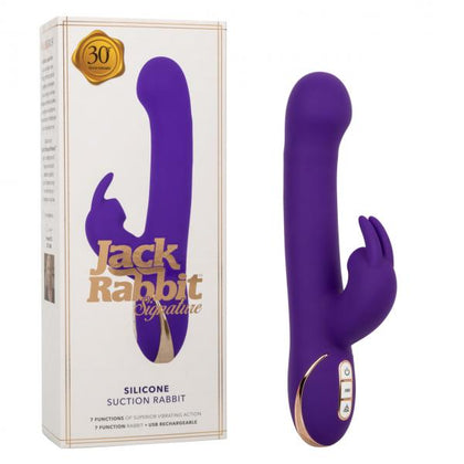 California Exotic Novelties Jack Rabbit Signature Suction Rabbit Vibrator SE060970 - Female G-Spot and Clitoral Purple