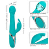 Experience Unmatched Pleasure with California Exotic Novelties Enchanted Oscillate Green Rabbit Vibrator - Model ES-001 for Women - Dual Stimulation Vibrator in Blue