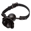 California Exotic Novelties Forbidden Removable Rose Gag - Sensual Silicone Ball Gag SE-2653-20-3 for All Genders - Intimate BDSM Pleasure Toy in Black