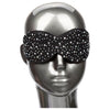 Radiance Blackout Eye Mask - Sensual Black Rhinestone Blindfold for Unisex Sensory Pleasure - Model: SKUSE300015 - Adult Naughty Store