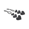 Sportsheets Heart Nipple Clamps - Sensual Bondage Toy for Couples - Model SS09857 - Unisex - Nipple Stimulation - Seductive Black - Adult Naughty Store