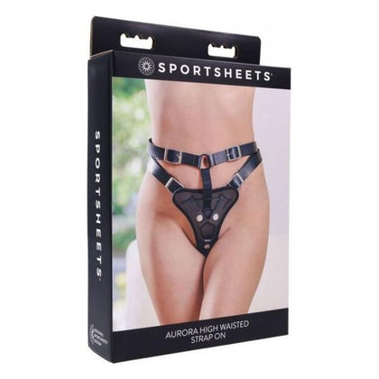 Sportsheets Aurora High Waisted Strap On Harness SS31005 Black - Women's Strap On for Ultimate Domination