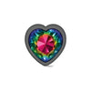 Viben Cheeky Charms Heart Rainbow Large Gunmetal Butt Plug - Model CC-5001 - Unisex Anal Pleasure Toy - Adult Naughty Store