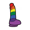 Wood Rocket Rainbow Dildo Pin - Fun Soft Enamel Lapel Pin for All Genders - Tiny, Vibrant, and Wearable Pleasure Accessory - Adult Naughty Store