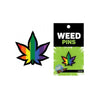 Wood Rocket Rainbow Marijuana Leaf Pin - Fun Soft Enamel Lapel Pin for Smoke Product Enthusiasts - Perfect Accessory for Hat, Clothes, Backpack, and More - Adult Naughty Store