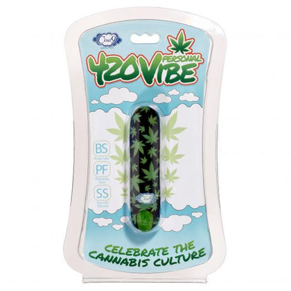 Cloud 9 Novelties 420 Stubby Vibe Black Cannabis Leaf 2024 Rechargeable Bullet Vibrator for Women - Adult Naughty Store