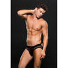 X-Gen Envy Modern Fishnet Open Back Briefs - Model L/XL, Men's Black Underwear for Naughty Role Play - Adult Naughty Store