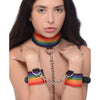 XR Brands Master Series Kinky Pride Rainbow Bondage Set - Model KS-2021 - Unisex BDSM Restraint Kit for Colorful Pleasure - Adult Naughty Store