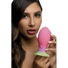 XR Brands Creature Cocks Xeno Egg Glow-In-The-Dark Silicone Egg - Model XE-001 - Unisex - Vaginal and Anal Pleasure - Pink/Purple/Green