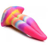 XR Brands Creature Cocks Unicorn Kiss Glow In The Dark Tongue Silicone Dildo - Model XRC-UKG-001 - For All Genders - Deep Pleasure - Rainbow - Adult Naughty Store