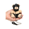 Master Series Hooded Teddy Bear Keychain - XR Brands | BDSM Gimp Toy | Model: MS-GBK001 | Unisex | Keychain Accessory | Light Peach Orange - Adult Naughty Store