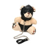 Master Series Hooded Teddy Bear Keychain - XR Brands | BDSM Gimp Toy | Model: MS-GBK001 | Unisex | Keychain Accessory | Light Peach Orange - Adult Naughty Store