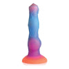 XR Brands Creature Cocks Space Cock Glow-In-The-Dark Silicone Dildo - Model XCS-3000 - Unisex Pleasure Toy - Cosmic Blue and Purple - Adult Naughty Store