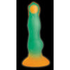 XR Brands Creature Cocks Space Cock Glow-In-The-Dark Silicone Dildo - Model XCS-3000 - Unisex Pleasure Toy - Cosmic Blue and Purple - Adult Naughty Store