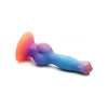 XR Brands Creature Cocks Space Cock Glow-In-The-Dark Silicone Dildo - Model XCS-3000 - Unisex Pleasure Toy - Cosmic Blue and Purple - Adult Naughty Store