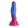 XR Brands Creature Cocks Intruder Alien Silicone Dildo - Model XRAID-001 - Unisex - Intense G-Spot and Prostate Stimulation - Cosmic Blue, Purple, and Pink - Adult Naughty Store