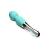 Prism Vibra-Glass 10X Turquoise Dual-Ended Silicone and Glass Wand - Model XRB-1376 - Unisex Pleasure Toy for Sensational Stimulation - Adult Naughty Store