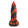 XR Brands Creature Cocks Fire Demon Monster Silicone Dildo - Model X23: A Sensational Red and Black Delight for Unforgettable Pleasure - Adult Naughty Store