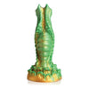 XR Brands Creature Cocks Nebula Alien Silicone Dildo - Model XRA-2021 - Unisex Pleasure Toy - Intense Stimulation - Green and Gold - Adult Naughty Store