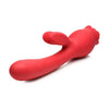 XR Brands Bloomgasm Blooming Bunny Sucking & Thrusting Rabbit Vibrator - Model ROSE-2000 - Female Clitoral and G-spot Stimulation - Red
