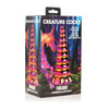 XR Brands Creature Cocks Twilight Rainbow Glass Dildo - Model 837DR, Unisex, Anal and Vaginal Pleasure, Pink and Yellow Gold