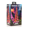 XR Brands Creature Cocks Twilight Rainbow Glass Dildo - Model 837DR, Unisex, Anal and Vaginal Pleasure, Pink and Yellow Gold - Adult Naughty Store