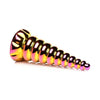 XR Brands Creature Cocks Twilight Rainbow Glass Dildo - Model 837DR, Unisex, Anal and Vaginal Pleasure, Pink and Yellow Gold