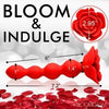 XR Brands Bloomgasm Rose Twirl 10X Rotating & Vibrating Silicone Anal Beads (Model Name: Rose Twirl, Gender: Unisex, Colour: Red) - Adult Naughty Store