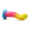 XR Brands Creature Cocks Tenta-Glow Glow-In-The-Dark Silicone Tentacle Dildo Model 072 for Both Genders, Stimulates P-Spot and G-Spot, Blue-Green-Orange Glow - Adult Naughty Store