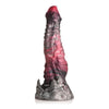 XR Brands Creature Cocks Hades Silicone Dildo - Model XRB123 - Unisex Anal and Vaginal Pleasure Toy in Black and Red - Adult Naughty Store