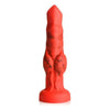 XR Brands Creature Cocks Fire Hound Silicone Dildo Medium | Unisex Fantasy Anal Toy in Red and Black