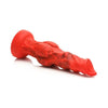 XR Brands Creature Cocks Fire Hound Silicone Dildo Medium | Unisex Fantasy Anal Toy in Red and Black