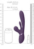 Kura - Thrusting G-Spot Vibrator with Flapping Tongue and Pulse Wave Stimulator - Purple