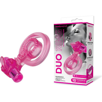 Sensuous Pleasure Duo: Bodywand Rechargeable Duo Ring with Clit Tickler - Adult Naughty Store