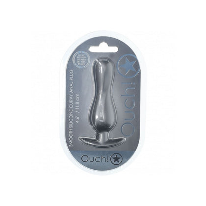 Ouch! - Curvy Anal Plug - Silicone - Gun Metal