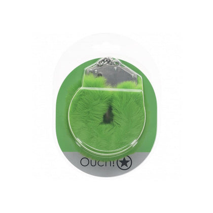 Ouch! - Heavy-duty Fluffy Handcuffs - Green