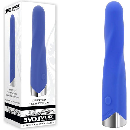 Evolved TWISTED TEMPTATION Blue 12 cm USB Rechargeable Bullet - Adult Naughty Store